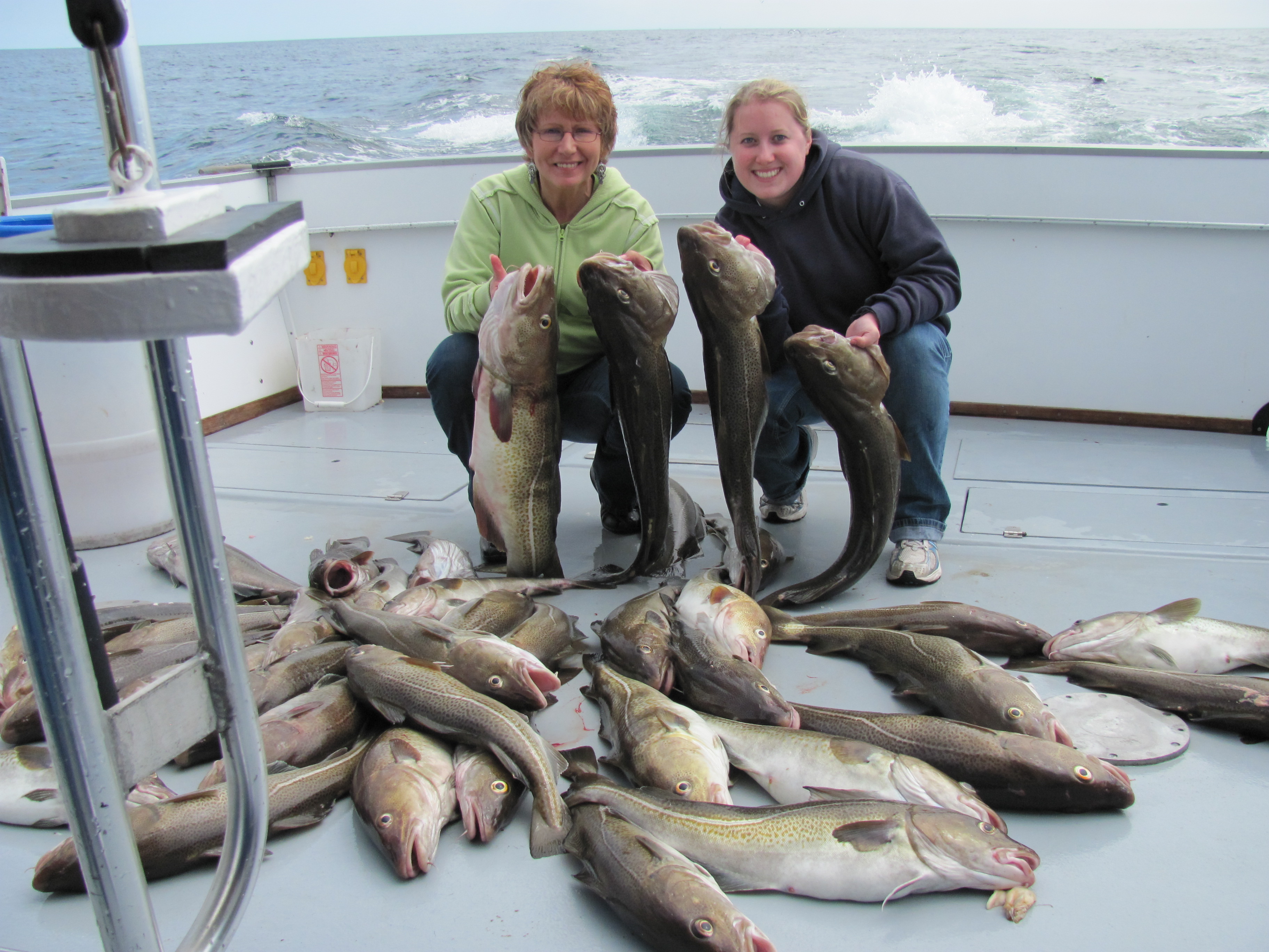 Catching Codfish on the RI Charter Boat Misty